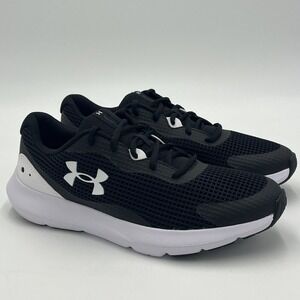 Under Armour Men's 8.5 Sneakers Surge 3 Black/White Running Shoes